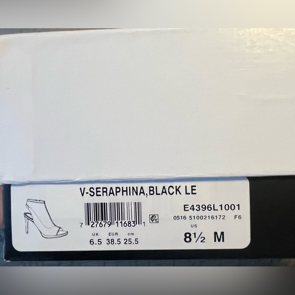 Via Spiga 'Seraphina' Peep Toe Sandal 8.5 Black - Picture 4 of 6